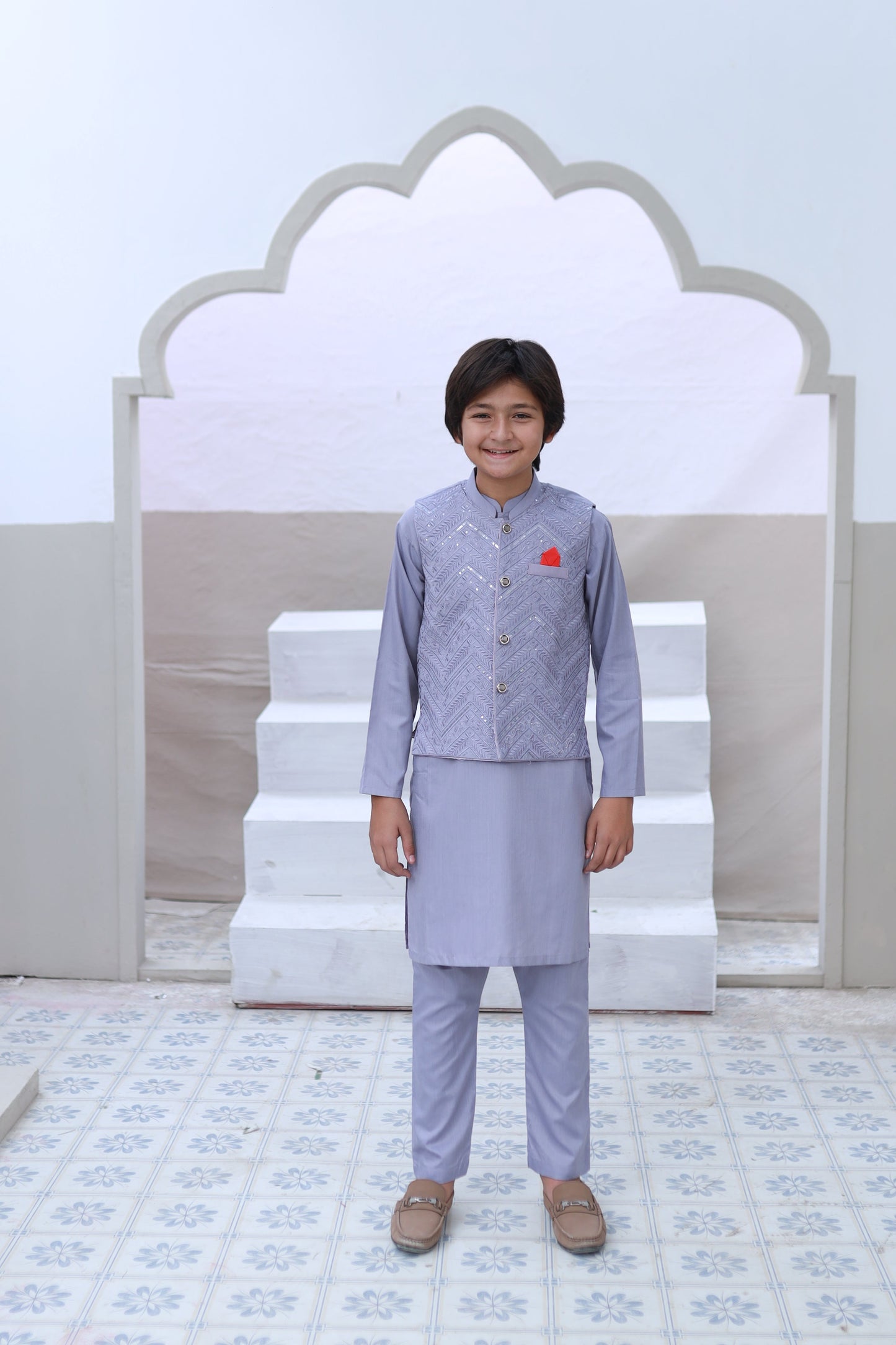Lavender Mist Waistcoat Suit KC 071
