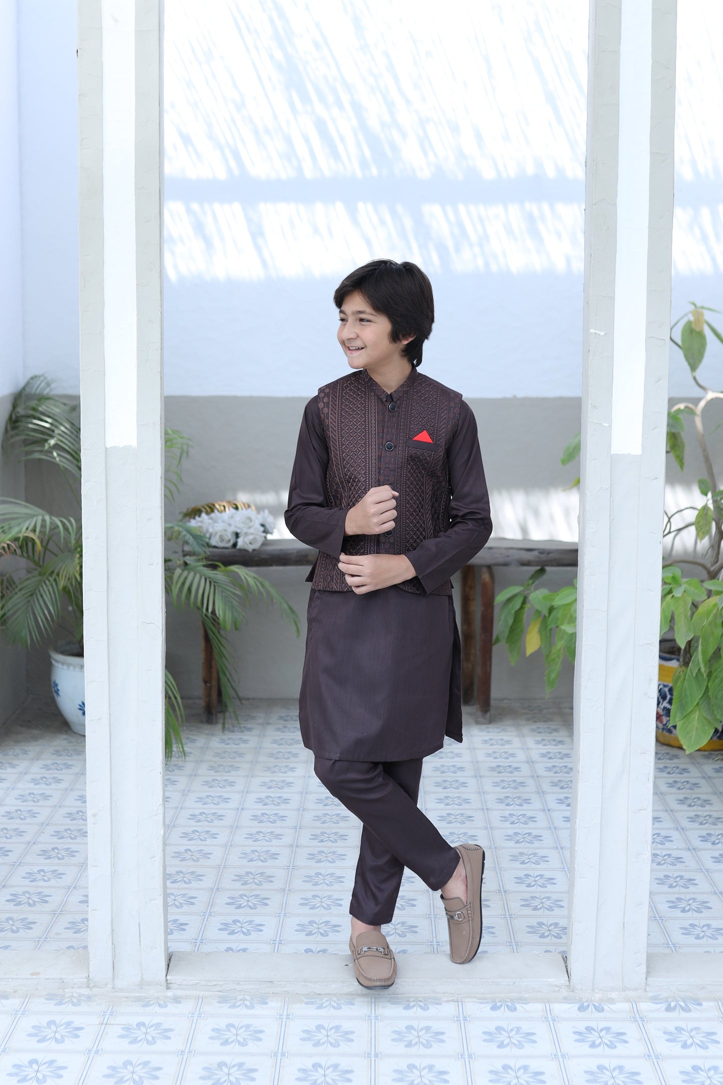 Dark Brown Waistcoat Suit KC 064