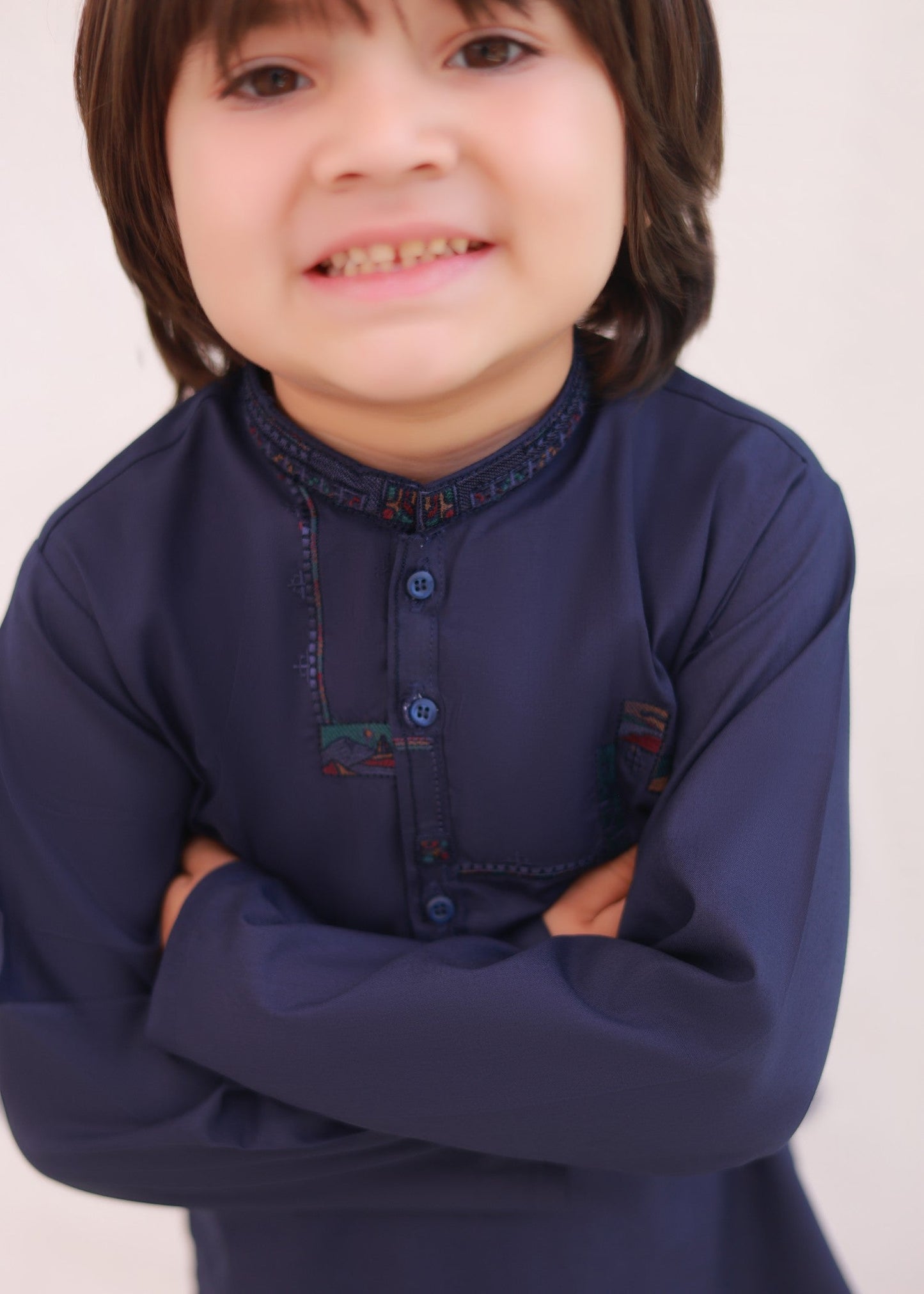 Glaucous Blue Kurta Trouser - AH 042