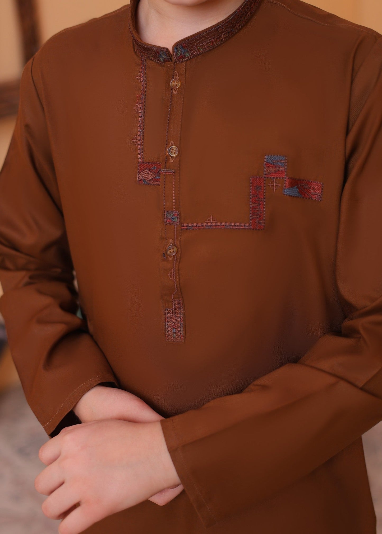 Caramel Brown Kurta Trouser-AH 018