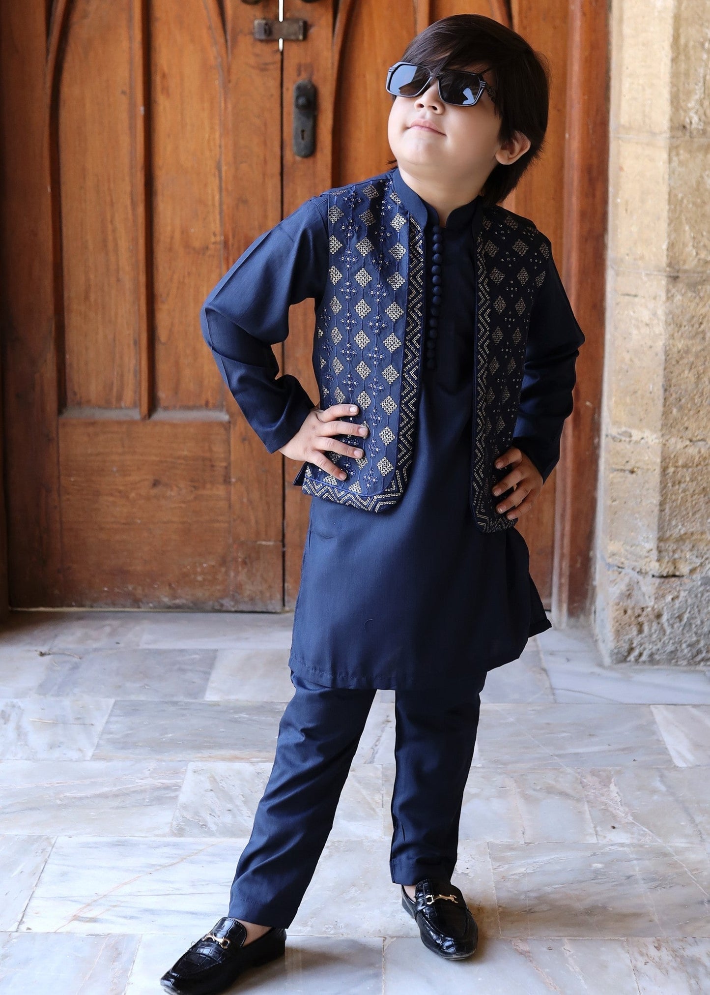 Midnight Blue Waistcoat Suit KC 051