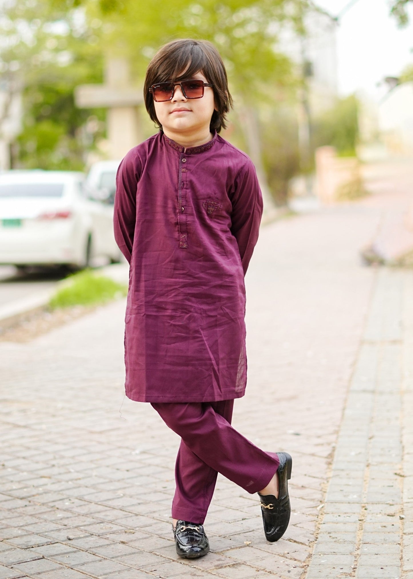 Berry Kurta Trouser-AH 047