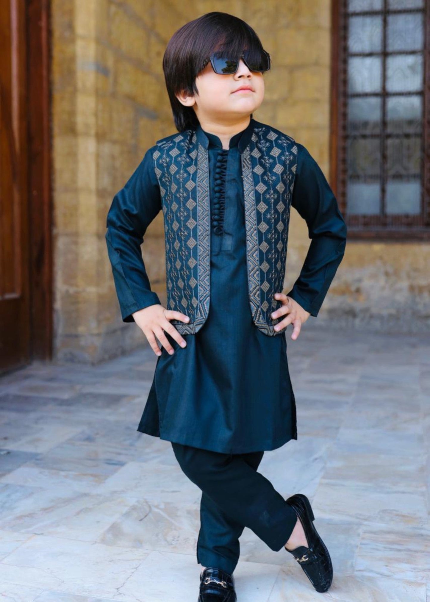 Dark Green Waistcoat Suit KC 054
