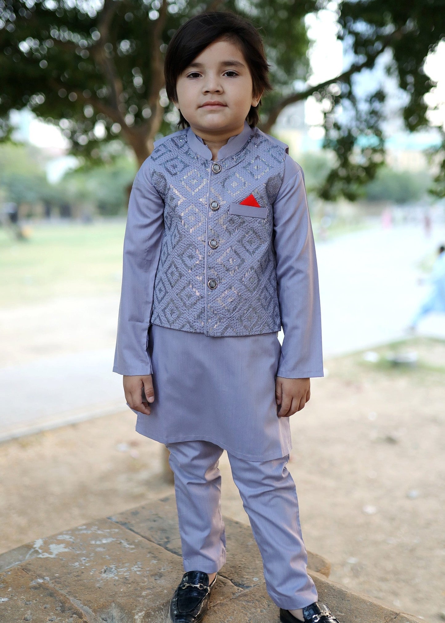 Cloud Blue Waistcoat Suit KC 061