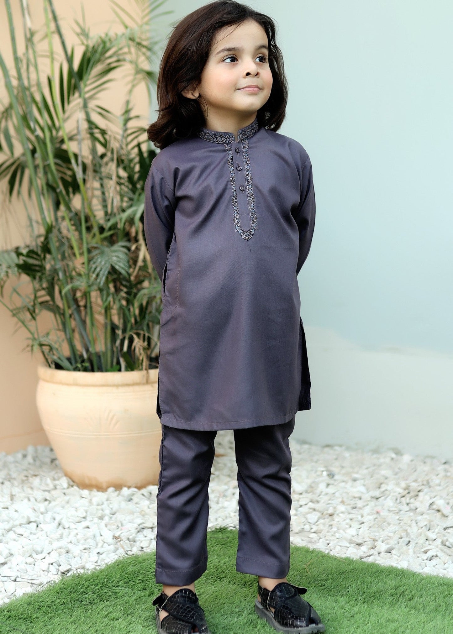Ash Grey Kurta Trouser KE 029