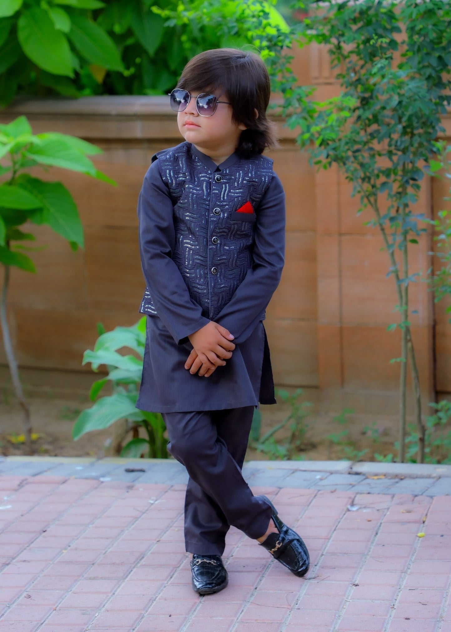 Navy Waistcoat Suit-KC 045