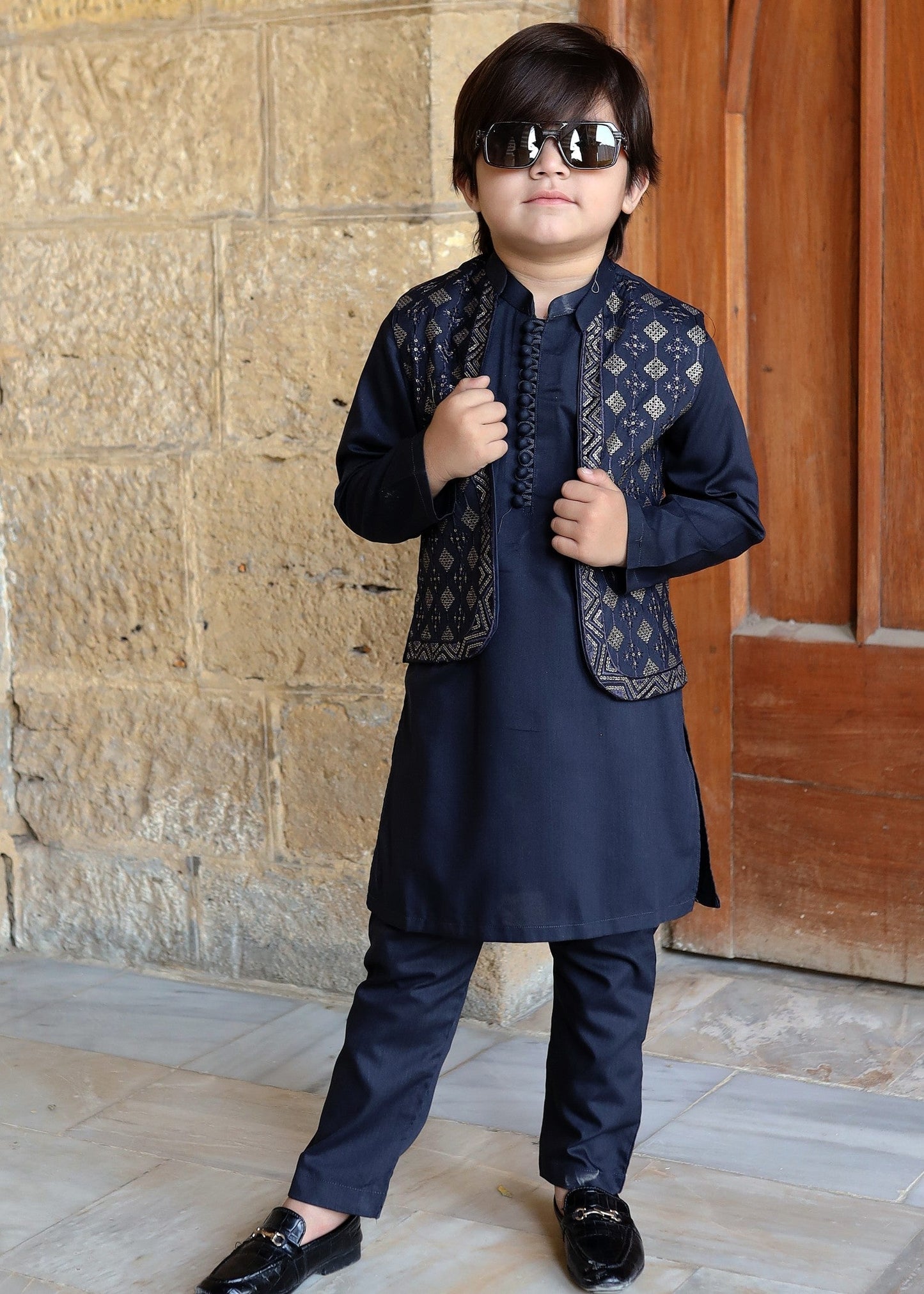 Prussian Blue Waistcoat Suit KC 052