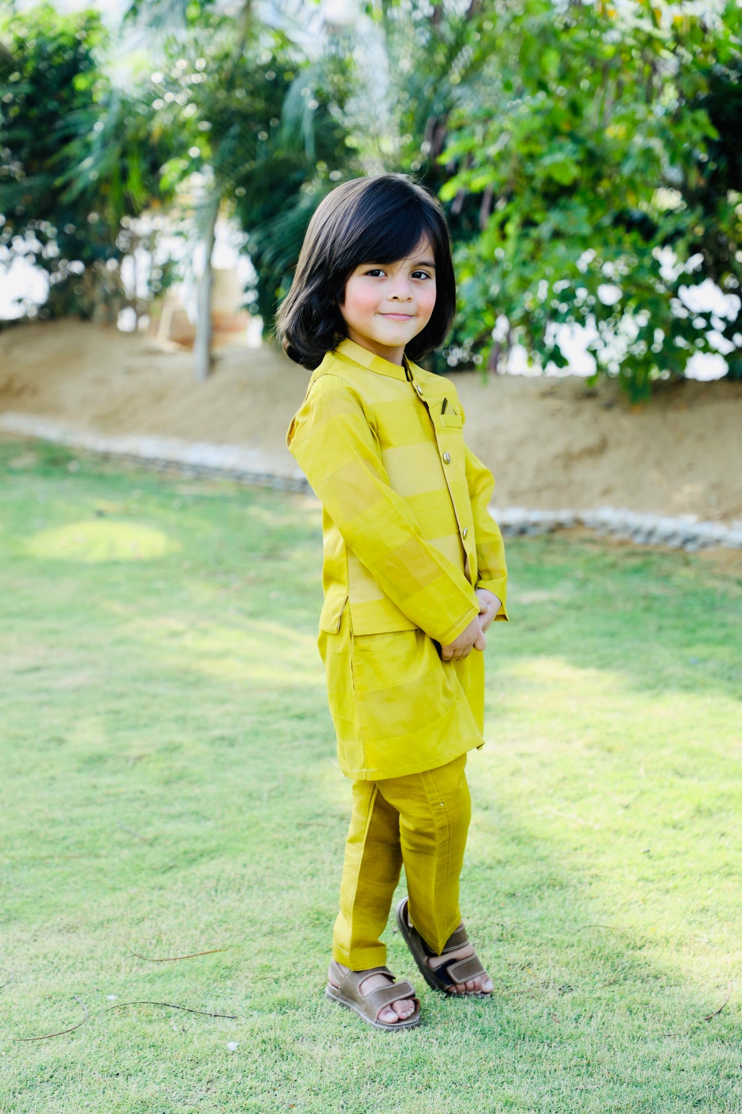 Yellow Waistcoat Suit AHW 022