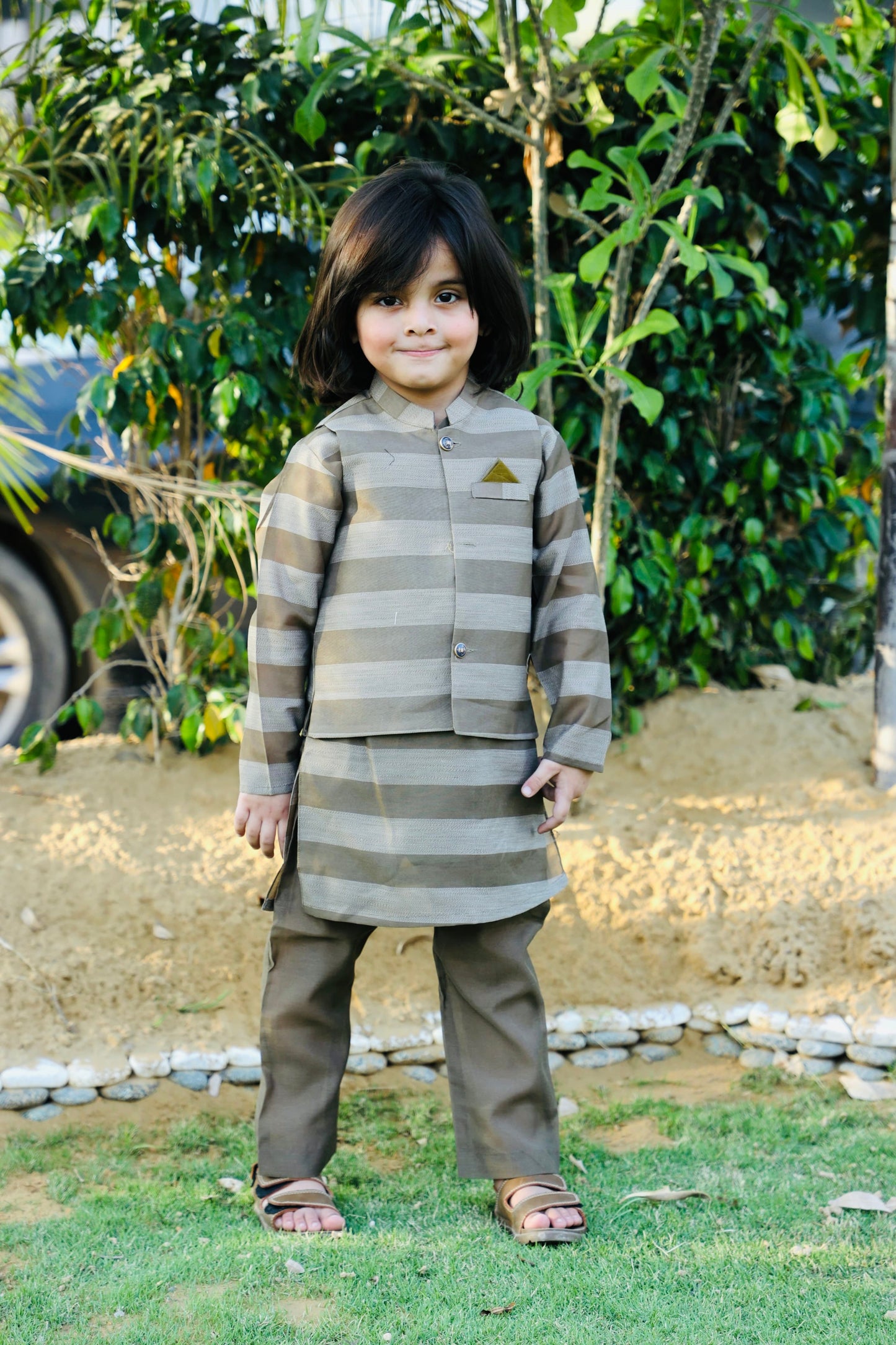 Smoke Grey Waistcoat Suit AHW 020