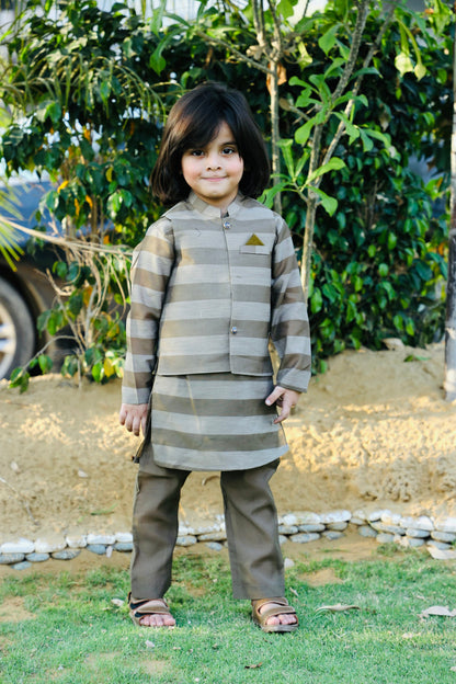 Smoke Grey Waistcoat Suit AHW 020