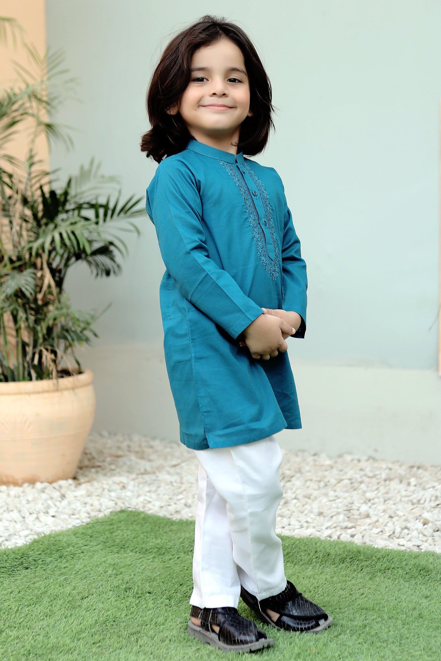 Steel Blue Kurta Trouser KE 031