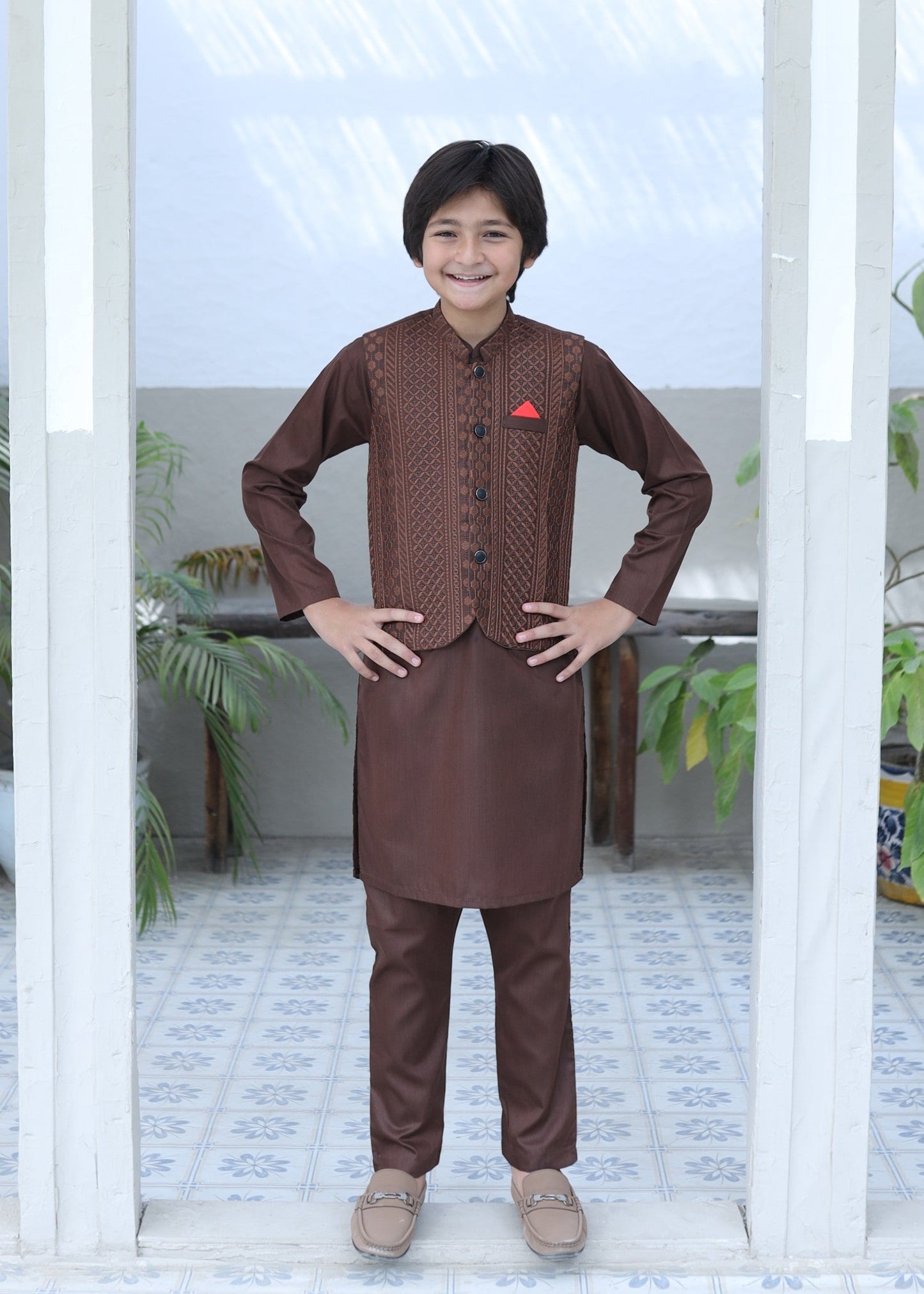 Brown Waistcoat Suit KC 067