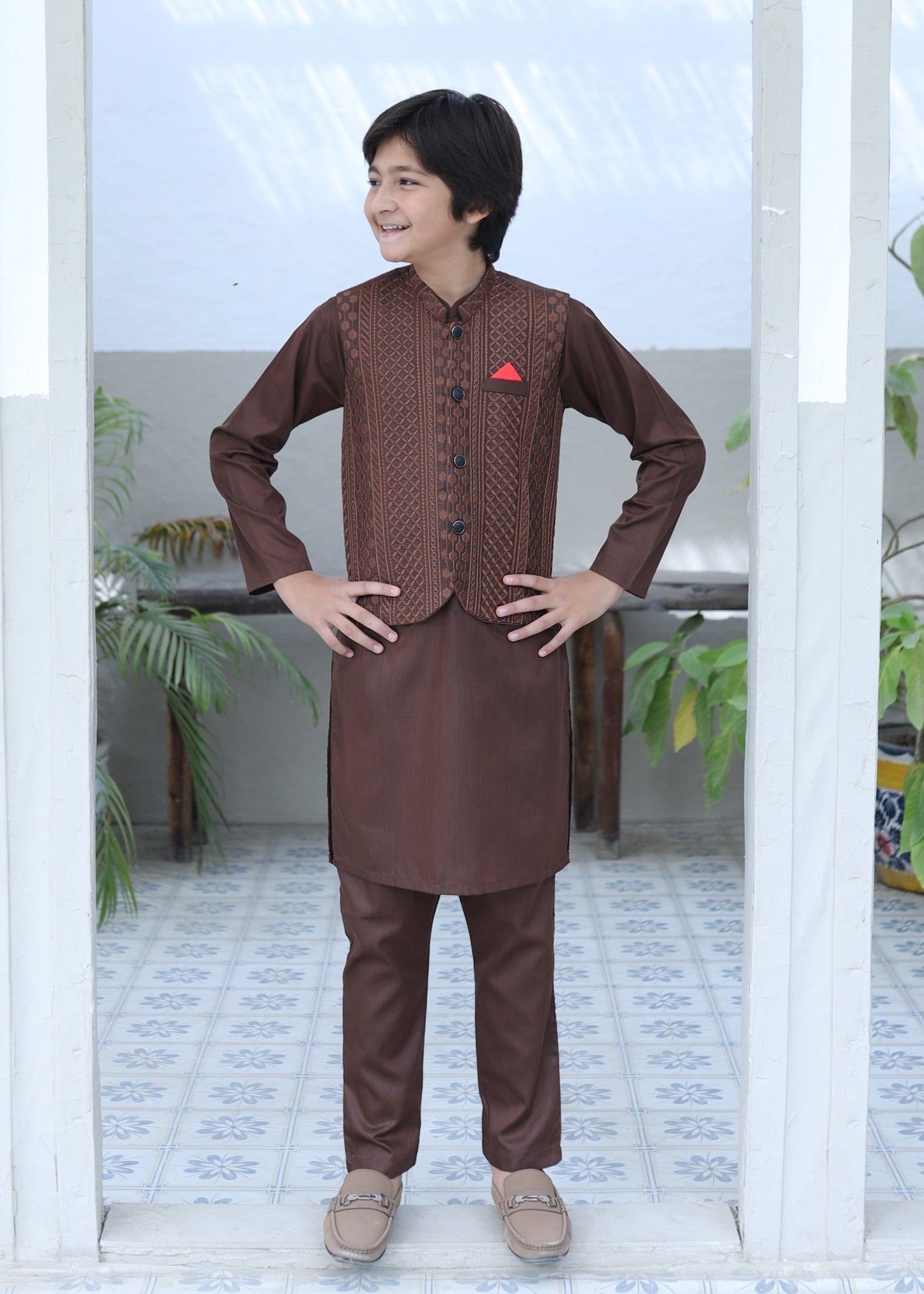 Brown Waistcoat Suit KC 067