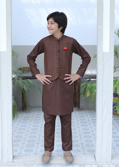 Brown Waistcoat Suit KC 067