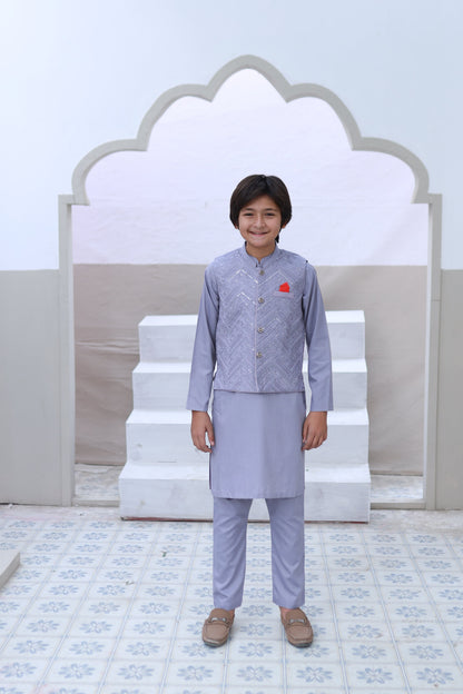 Lavender Mist Waistcoat Suit KC 071