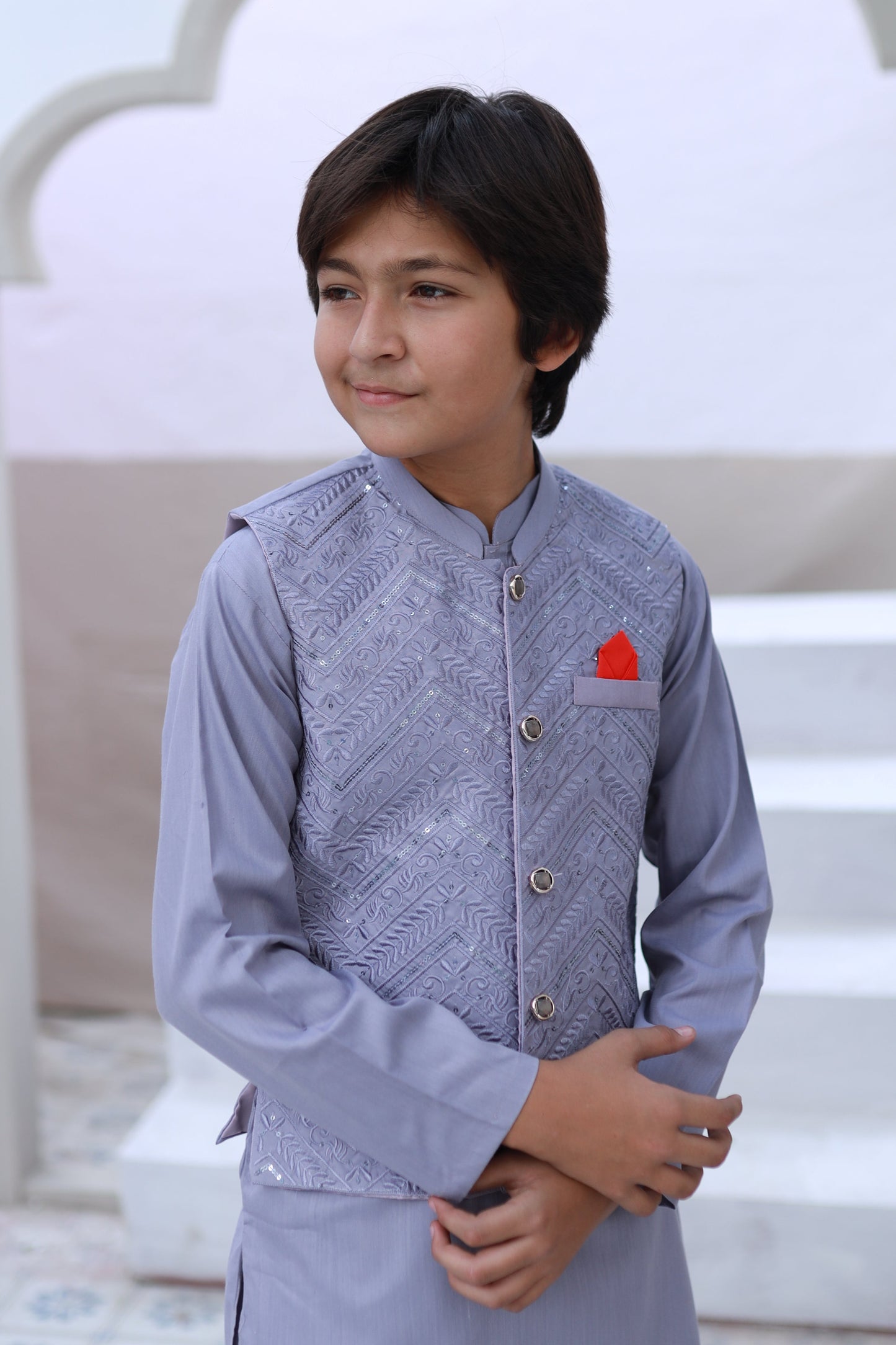 Lavender Mist Waistcoat Suit KC 071