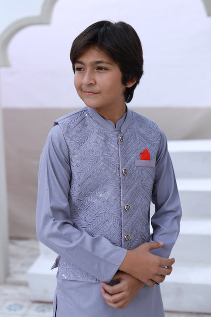 Lavender Mist Waistcoat Suit KC 071