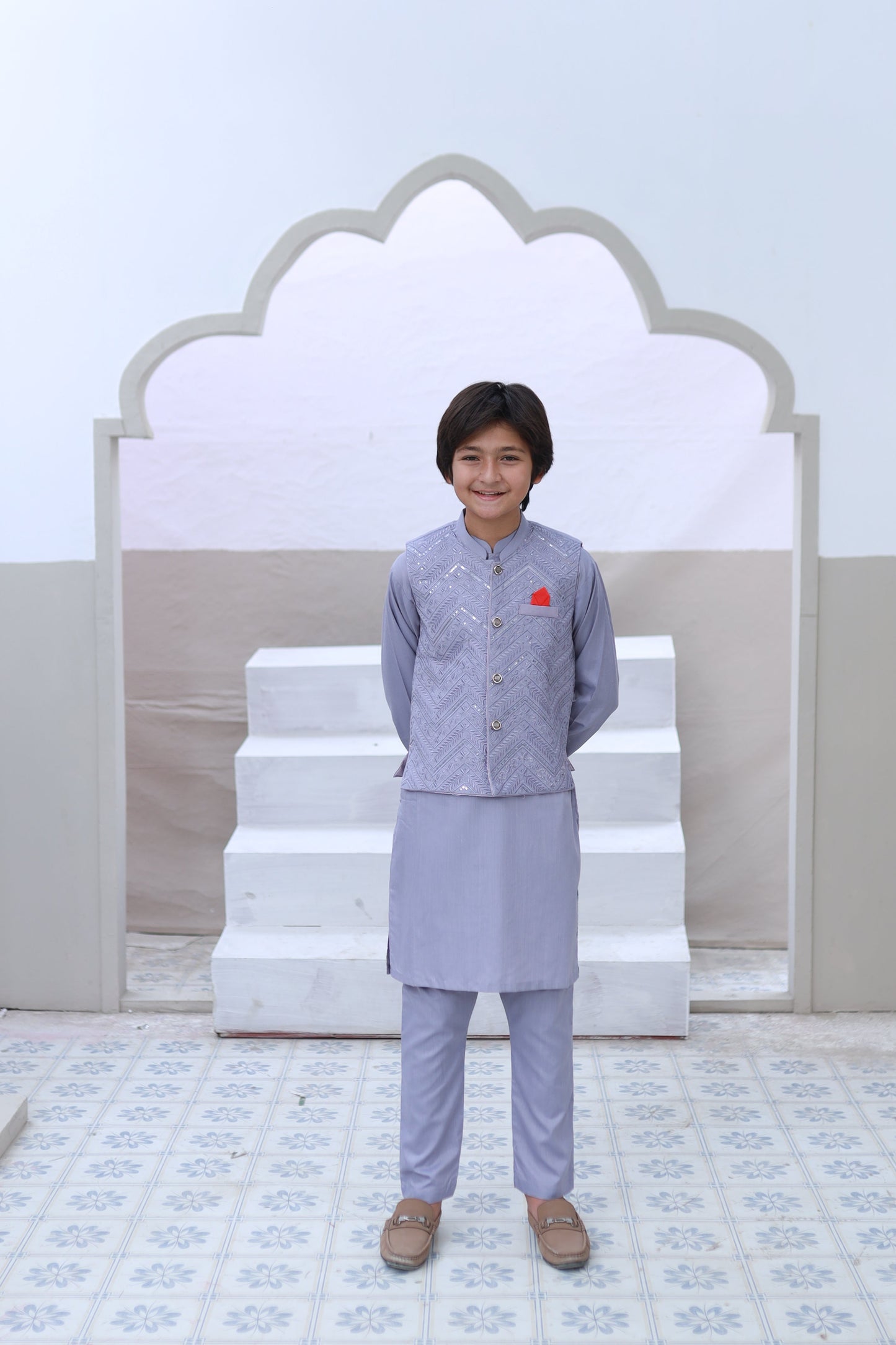 Lavender Mist Waistcoat Suit KC 071