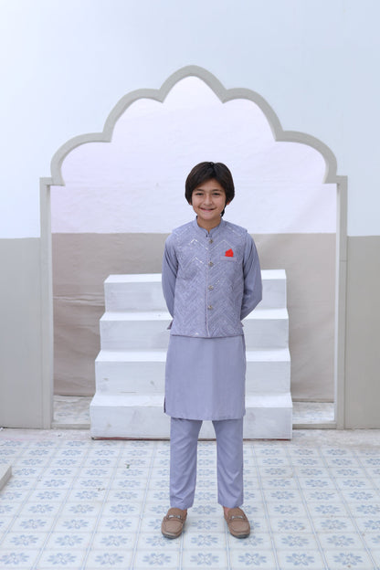 Lavender Mist Waistcoat Suit KC 071