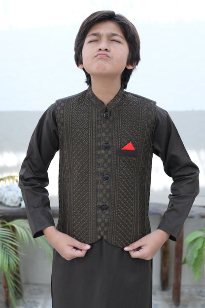 Brown Waistcoat Suit KC 063