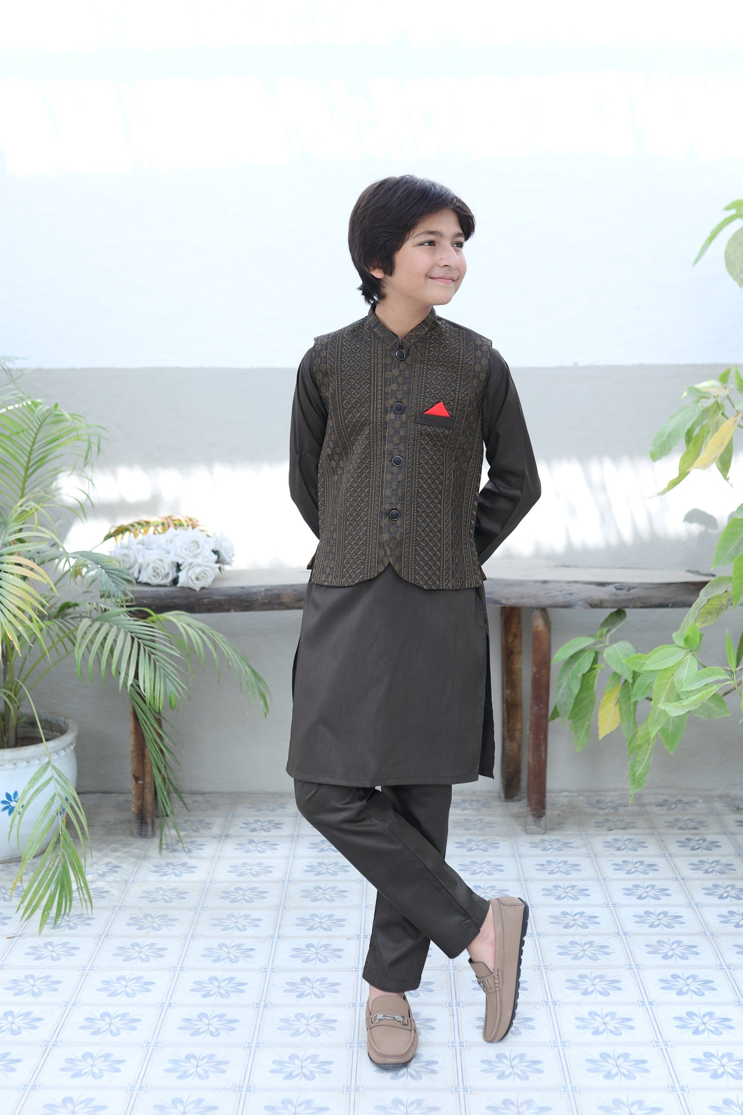 Brown Waistcoat Suit KC 063