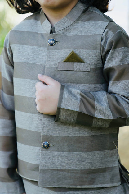 Smoke Grey Waistcoat Suit AHW 020