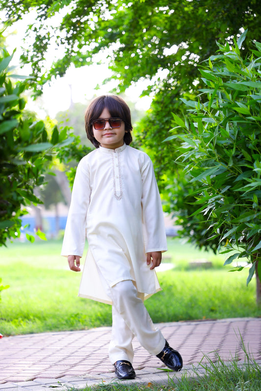 Ghost White Kurta Trouser - KE 020
