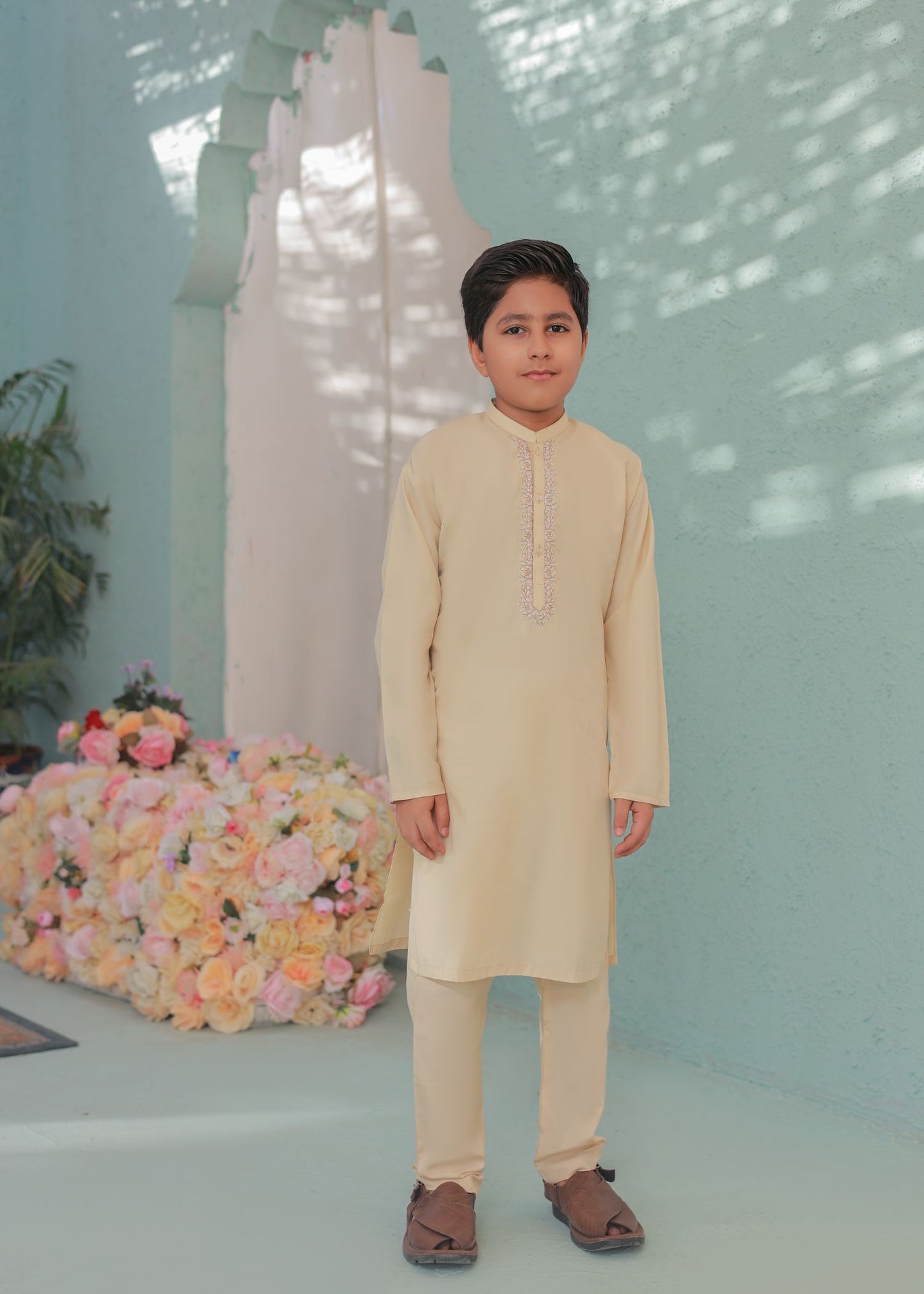 Cream Kurta Trouser - KE 008 -
