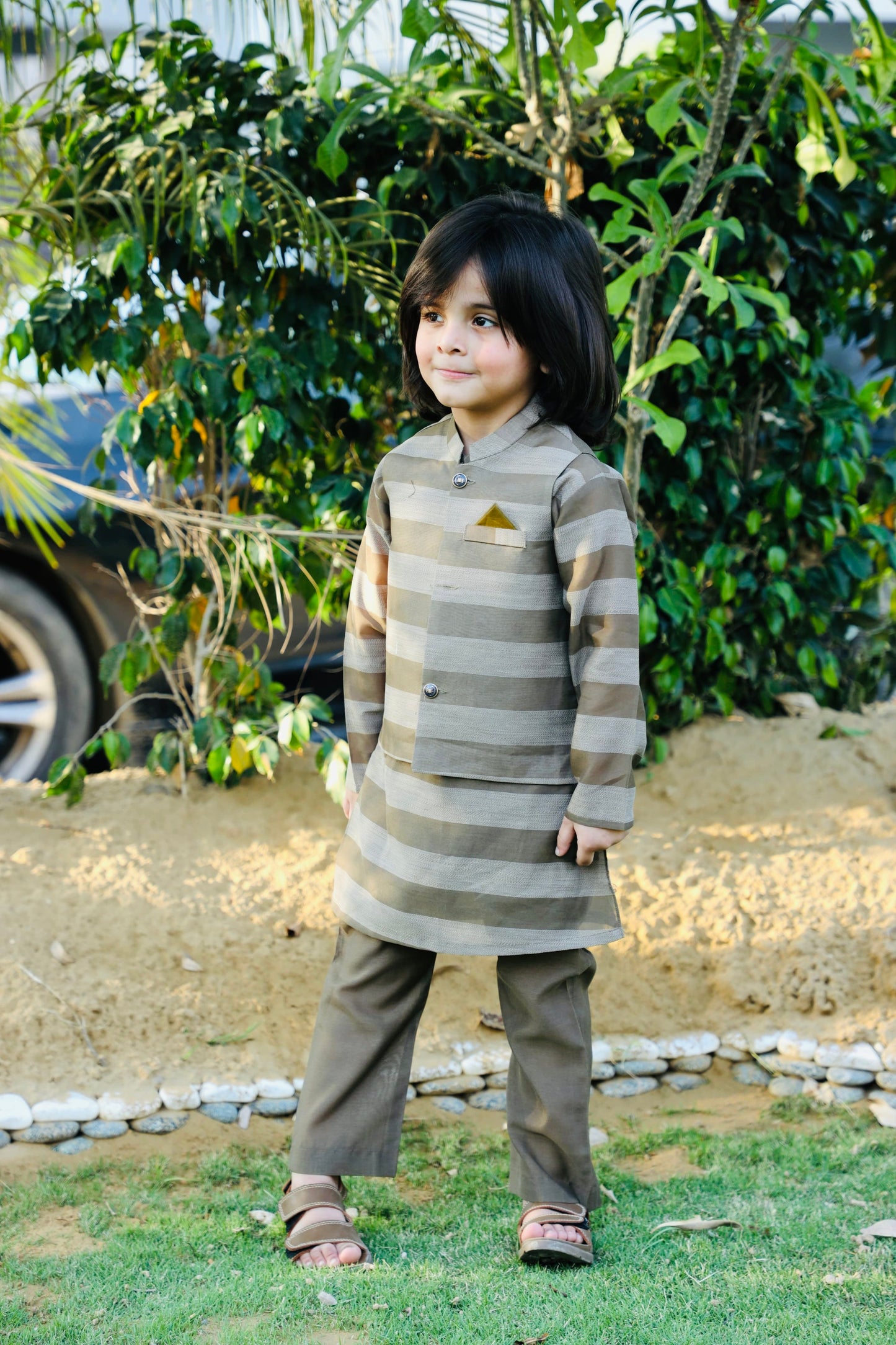 Smoke Grey Waistcoat Suit AHW 020