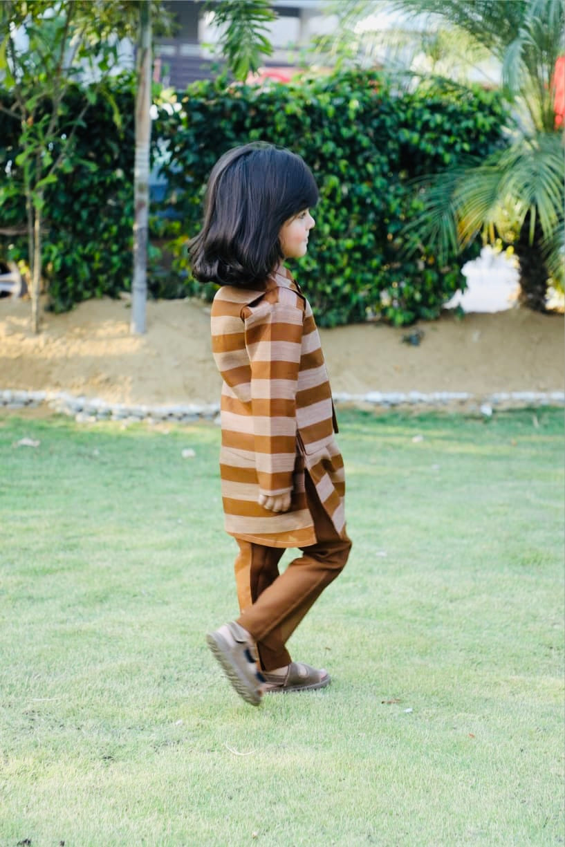 Earth Brown Waistcoat Suit AHW 021
