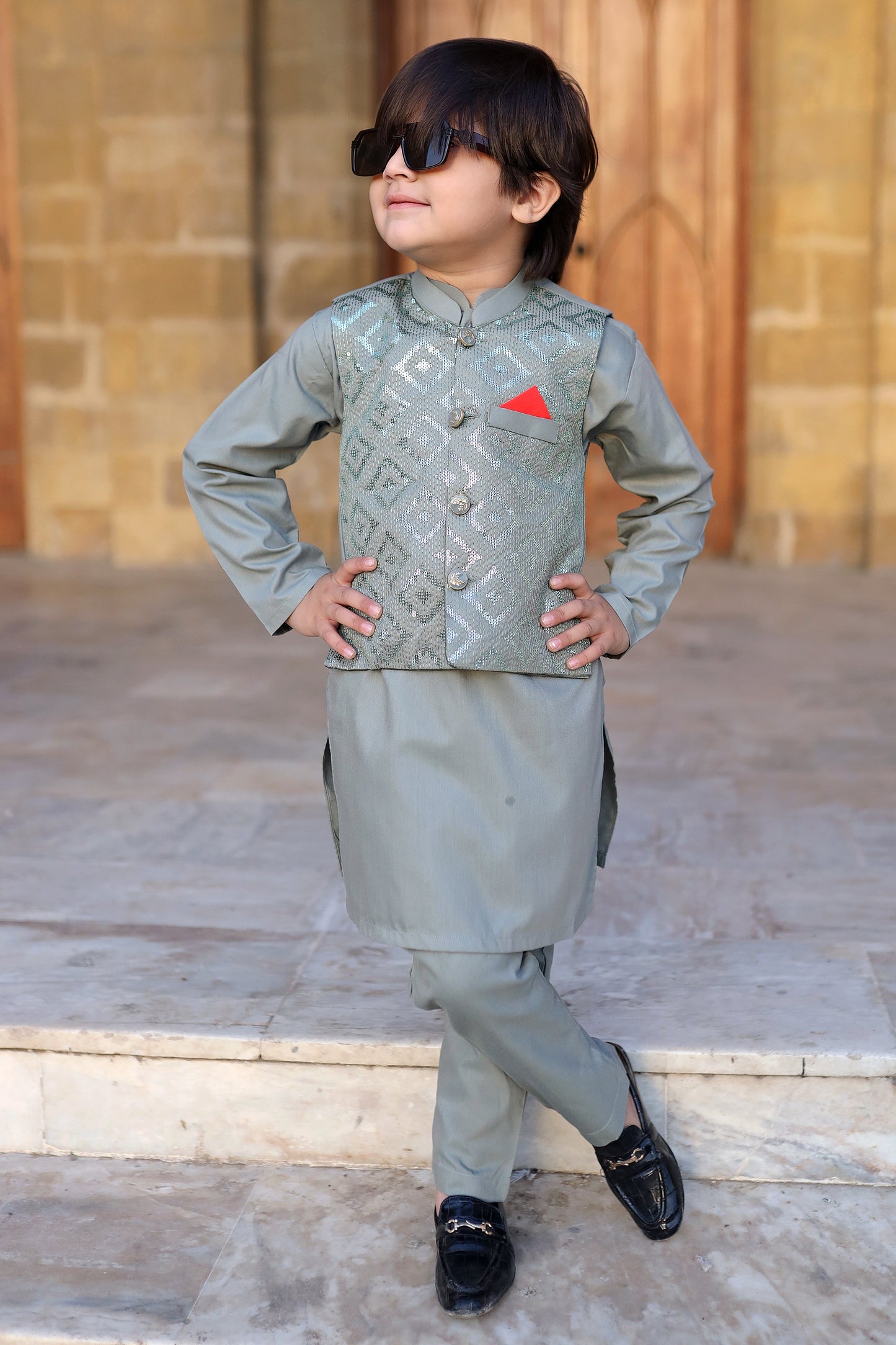 Grey Waistcoat Suit KC 059