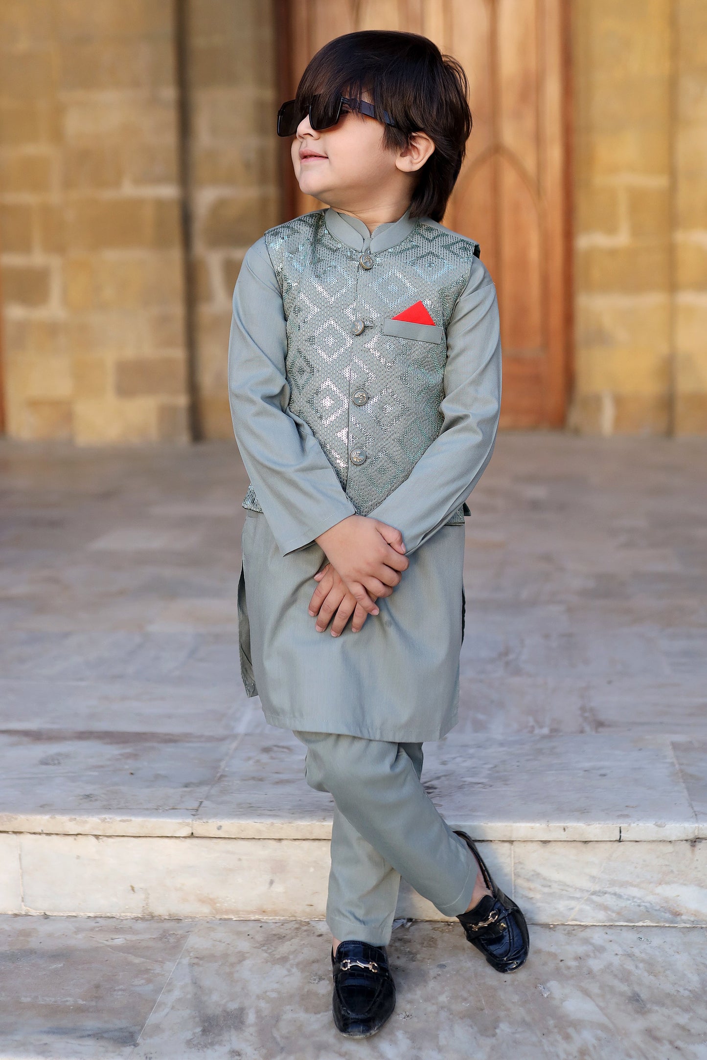 Grey Waistcoat Suit KC 059