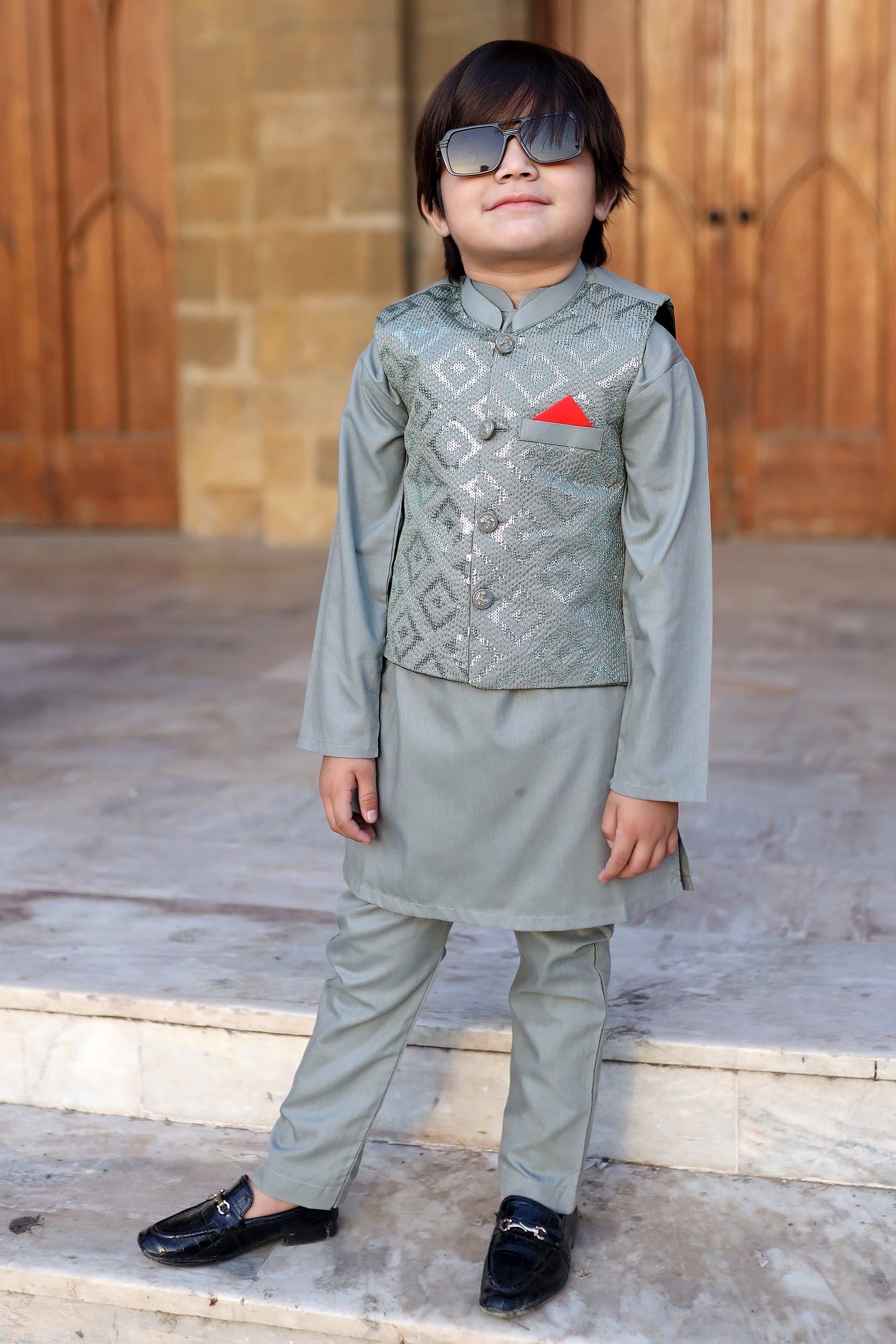 Grey Waistcoat Suit KC 059