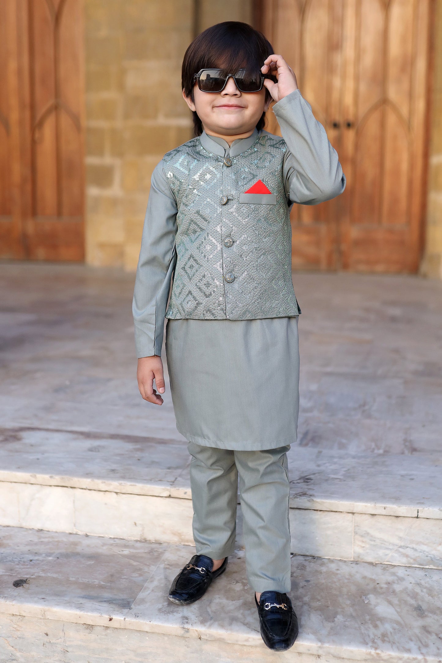 Grey Waistcoat Suit KC 059