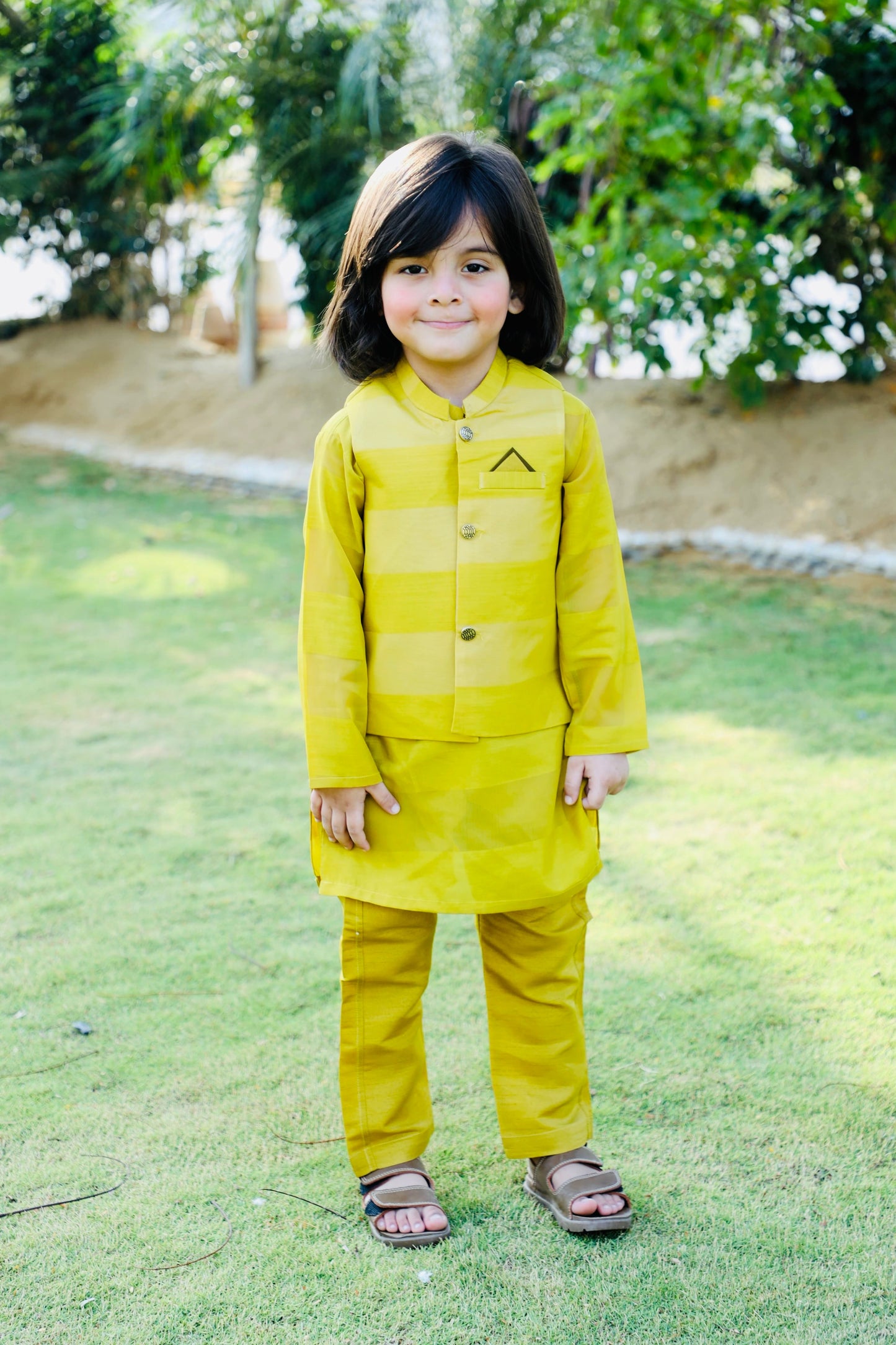 Yellow Waistcoat Suit AHW 022