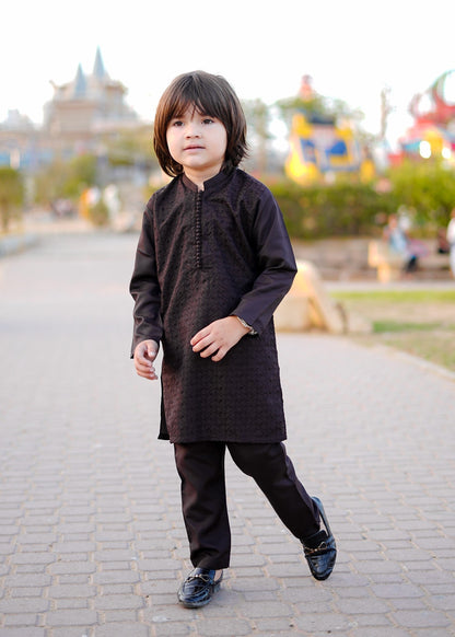 Dark Brown chicken Kurta Trouser - KE 002