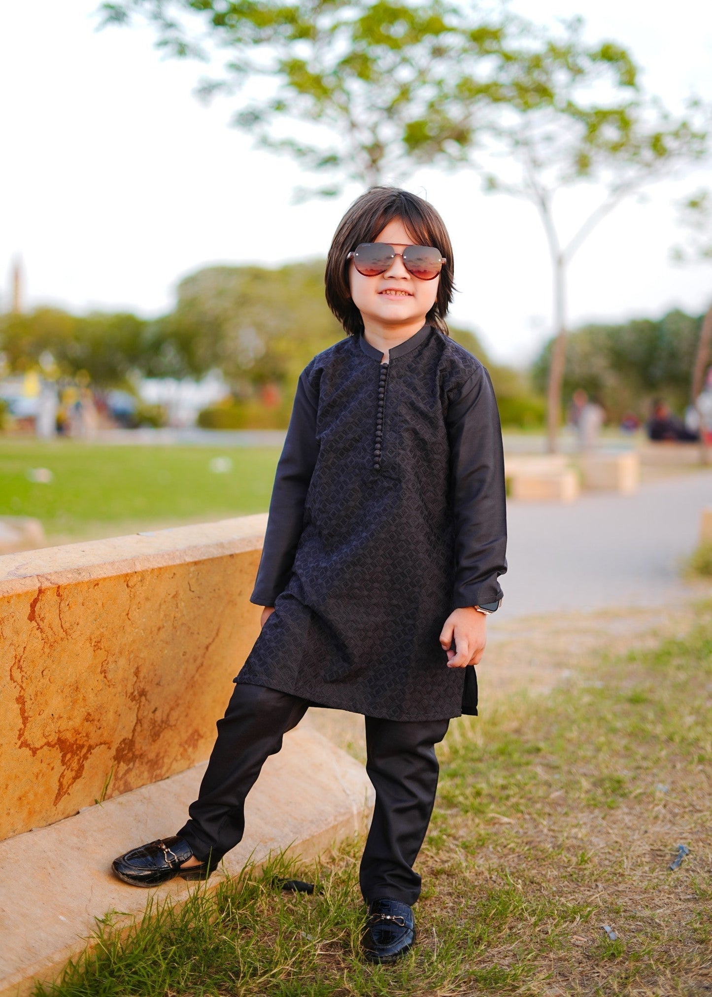 Dark Grey chicken Kurta Trouser - KE 003