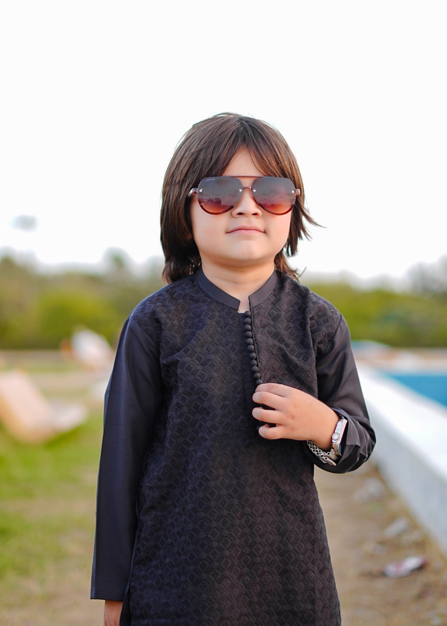 Dark Grey chicken Kurta Trouser - KE 003