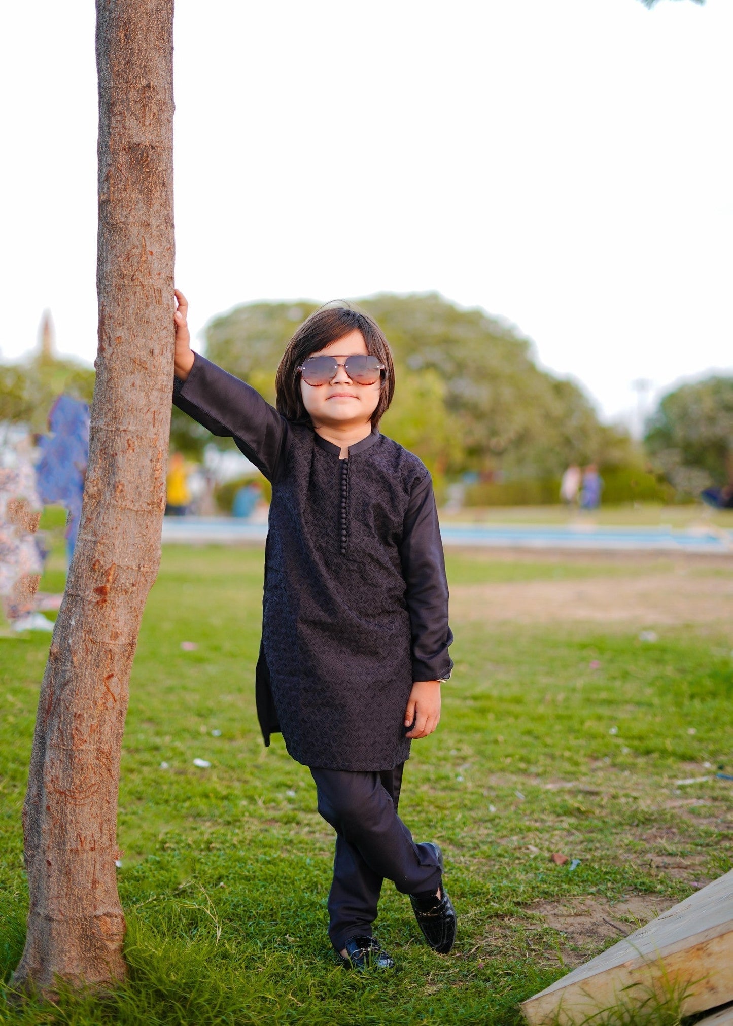 Dark Grey chicken Kurta Trouser - KE 003