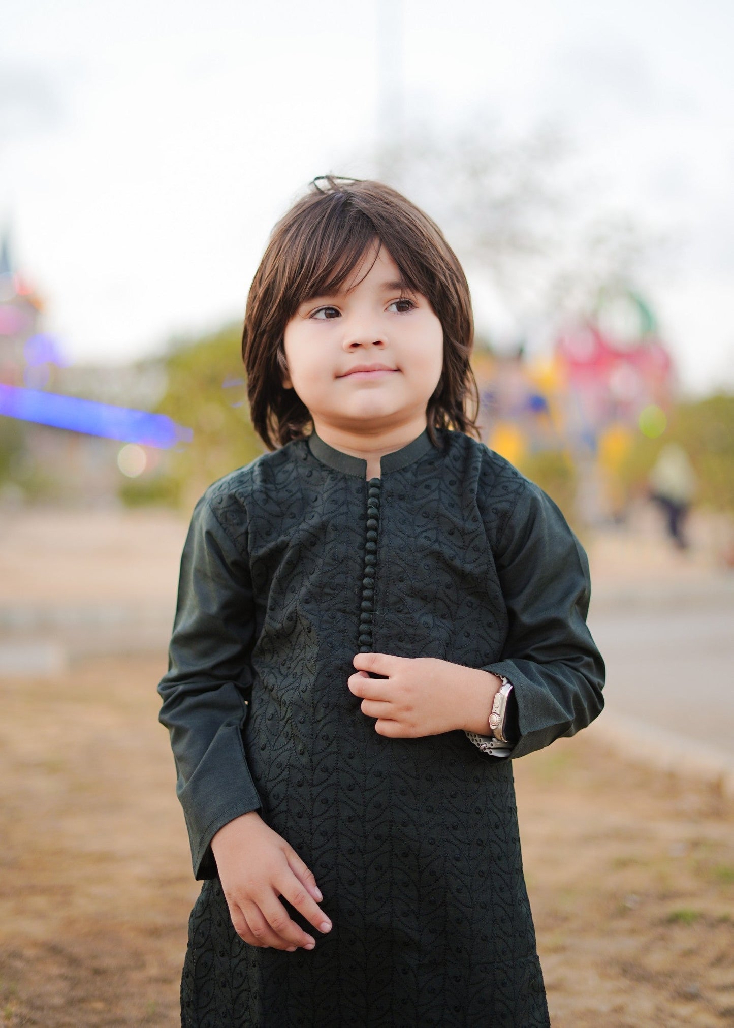 Dark Green chicken Kurta Trouser - KE 004