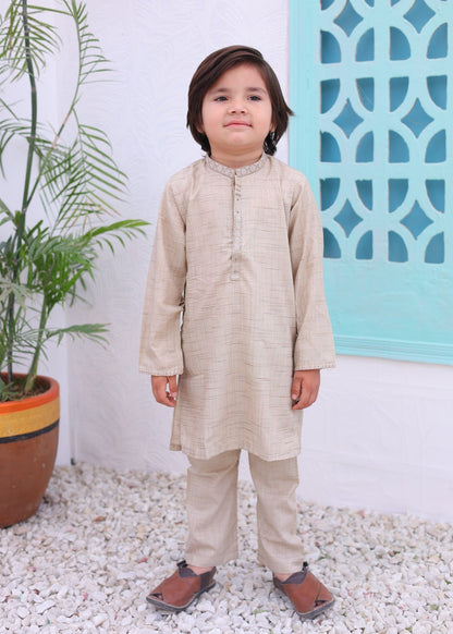 Beige Kurta Trouser -AH 002