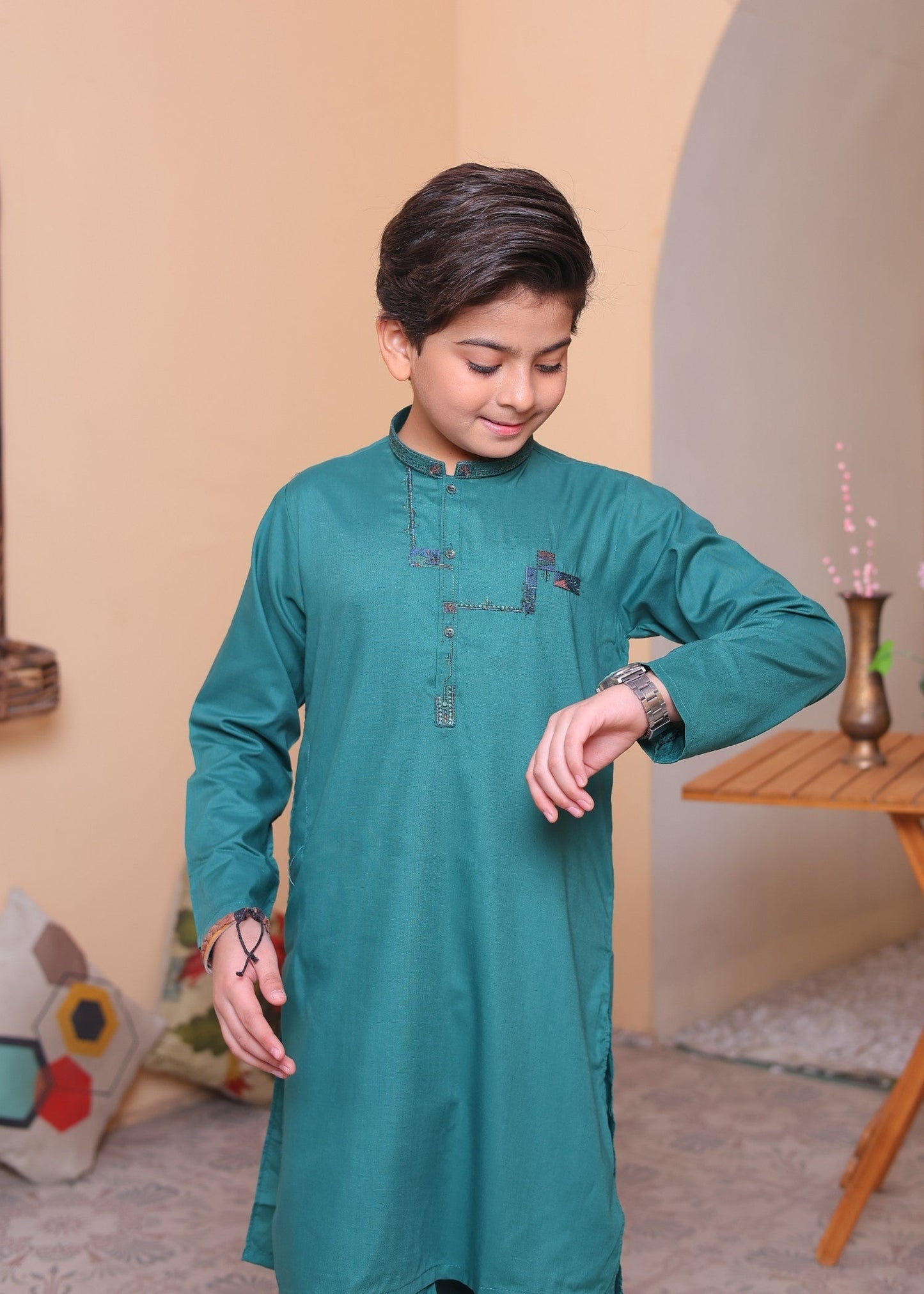 Tropical Sea Green Kurta Trouser-AH 031