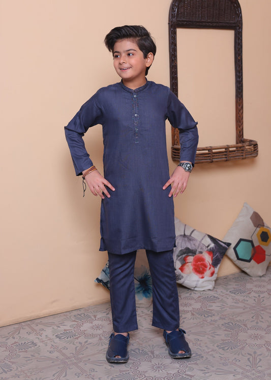 Indigo Blue Kurta Trouser-AH 033