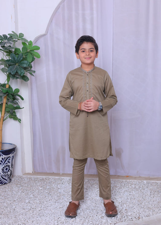 Beige Kurta Trouser-AH 026