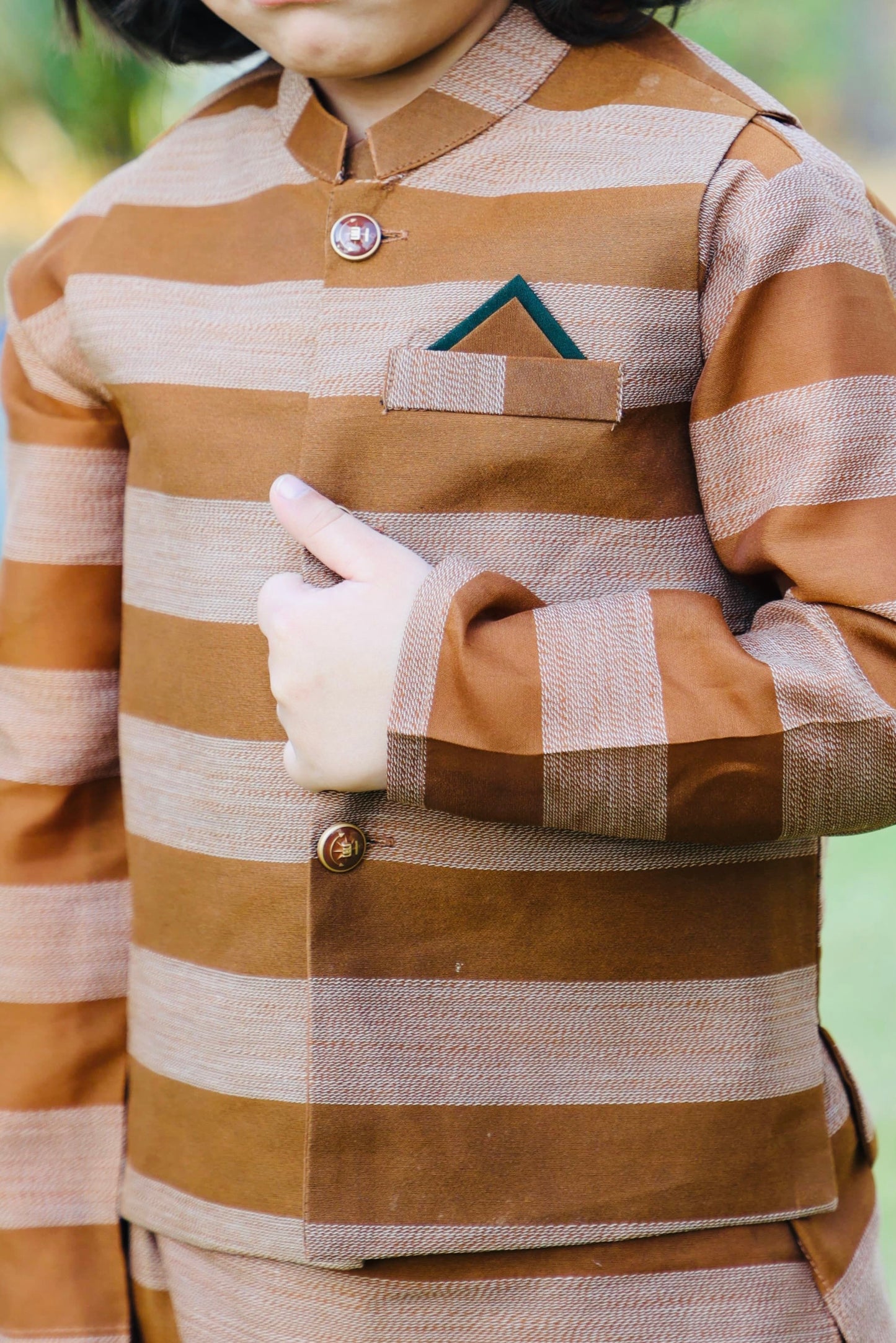 Earth Brown Waistcoat Suit AHW 021