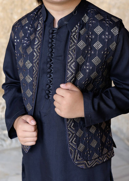 Prussian Blue Waistcoat Suit KC 052