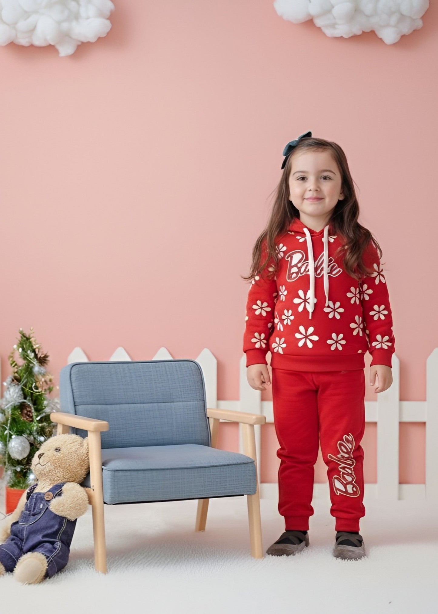 Red 2 Pcs Hoodie Suit KH 022