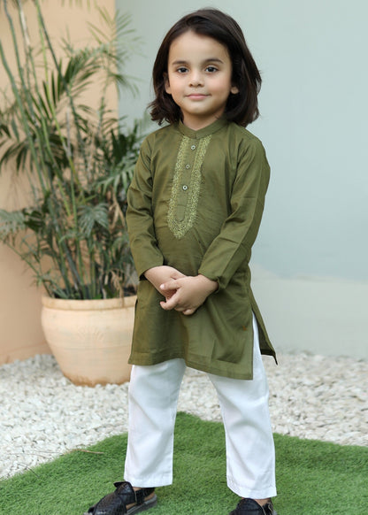 Olive Green Kurta Trouser KE 030
