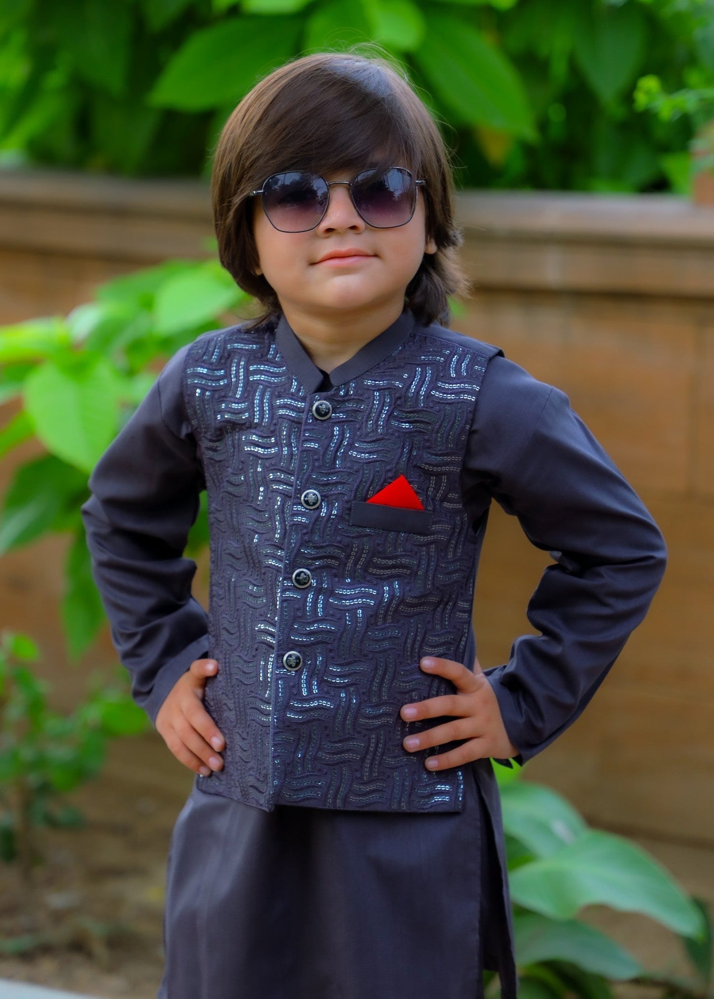 Navy Waistcoat Suit-KC 045