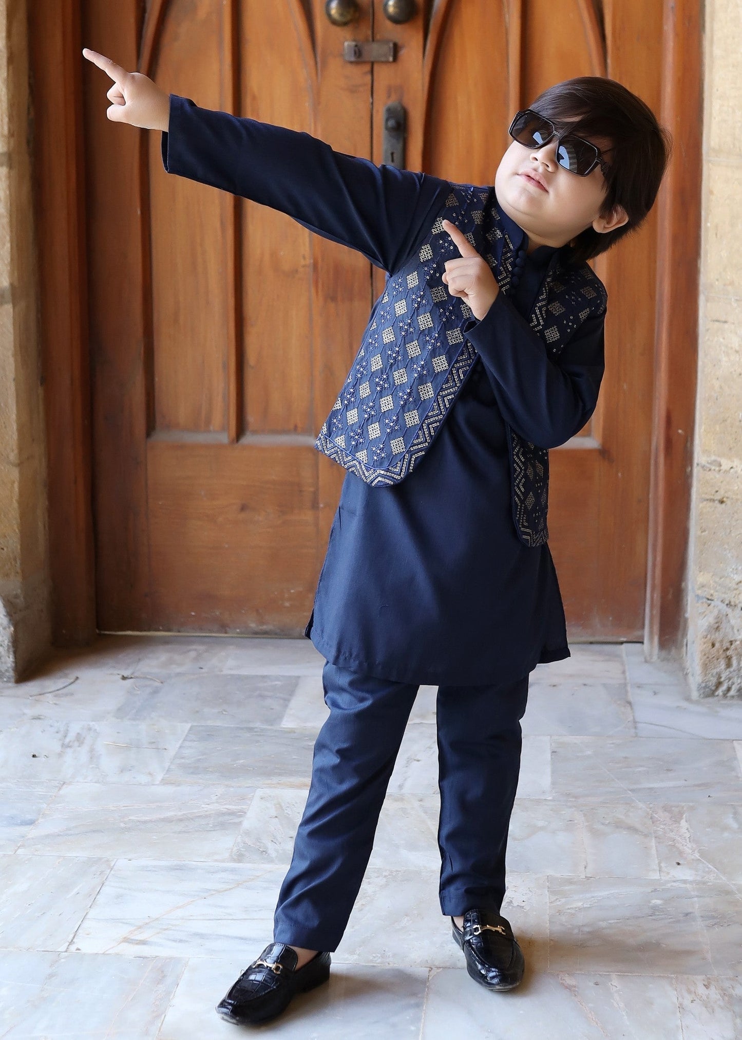 Midnight Blue Waistcoat Suit KC 051
